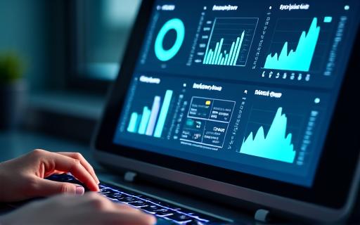 画面に表示されたデータ分析のダッシュボード